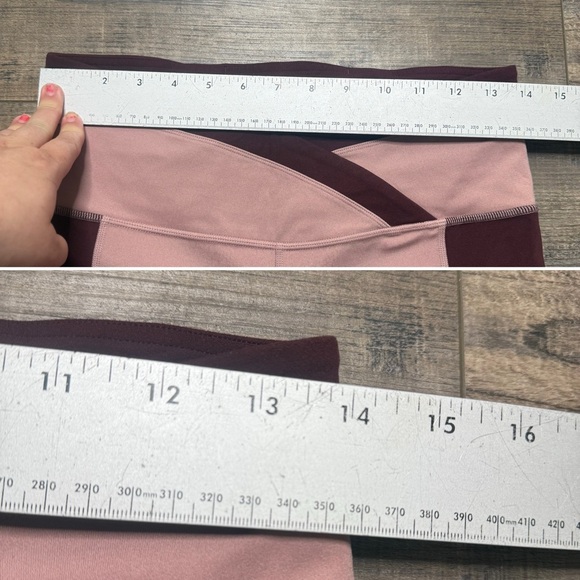 Athleta Chroma 7/8 Leggings Pink and Burgundy Women's Size Medium - Picture 11 of 11